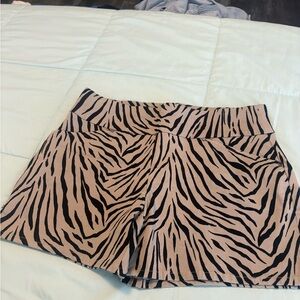 INC International Concepts Zebra Pattern Bike Shorts